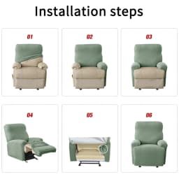 Water-resistant Recliner Covers with Pockets Stretch Reclining Chair Covers Sofa Couch Covers Furniture Protector for Pet Kids