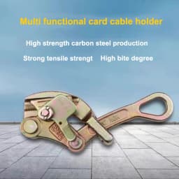 Electrician Wire Puller Tensioner Wire Rope Jammer Tool 0.5T 1T 2T 3T Metal Wire Rope Clip Double Hook Wire Tightener Power