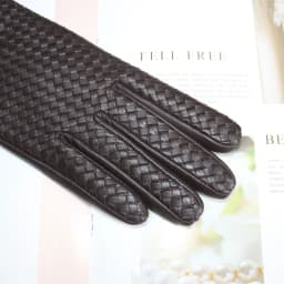 New Women's High end Sheepskin Gloves Touch screen Fashion Sheepskin Woven Warm Wool Knitted Lining Leather Driving Gloves