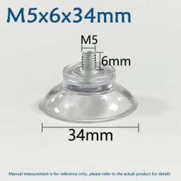 M4 M5 M6 M8 Transparent Suckers With Screw PVC Plastic Sucker Pad Holder Turn Nut Glass Table Tops Storage Tool Hooks