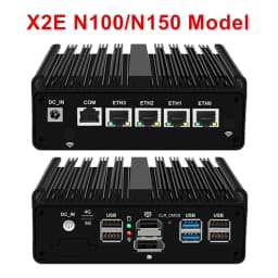 Topton 4x 2.5GbE RJ45 Firewall PC Mini Router Intel N150 N5105 J6412 7305 Fanless Mini PC NAS PfSense Computer for Linux OpenWrt