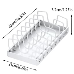 Pots and Pans Organizer Under Cabinet,Sliding Pot Lid Holder and Pan Rack Kitchen,Pull out Pot and Pan Organizer,Dishes Storage