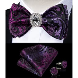 Classic White Selr-tie Bowtie with Ring Pocket Square Cufflinks Set Fashion Solid Men's Bow Tie for Wedding Groom Business Knots