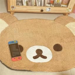 VIKAMA Cute Cartoon Plush Floor Mat Soft Non-Slip Children’s Bedroom Bedside Rug Living Room Area Rug Home Decoration