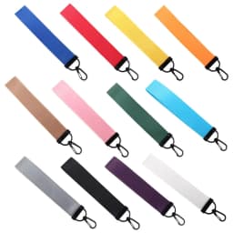 Color Solid Colors Car Keyring Bag Charms Bag Keyring Neck Strap Lanyard Phone Straps Ribbon Rope Keychain Keychain Lanyard