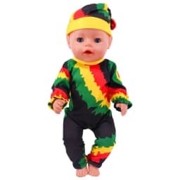 Doll Clothes Long One Piece Pajamas + Nightcap For 18Inch American&43Cm Baby Doll Accessories Nenuco Sleeping Blanket