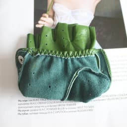 New Women's Sheepskin Half Finger Gloves Thin Style Unlined Rivet Style Colored Genuine Leather Driving Gloves