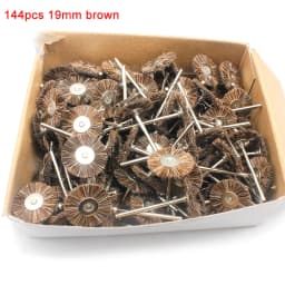 144PCS 100PCS Abrasive Brushes Wheel 19mm 22mm 25mm Jewelry Polishing Mop for Dremel Drill Grinding 2.35MM Shank