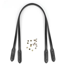 2Pcs Leather Bag Handle Straps Detachable DIY Handbag Replacement Shoulder Strap Short Bags Belt with Rivets Accessories 72cm