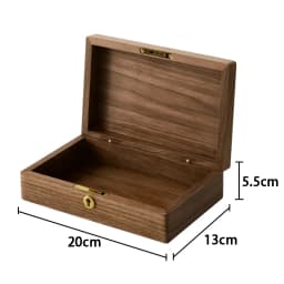Solid Wood Jewelry Box Walnut Ring Earring Storage Display Boxes Luxury Women's Bracelet Jewelry Packaging Box with Lock