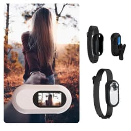 Pet Collar Camera USB Rechargeable HD 1080P LCD Display Lightweight Pet Sport Camera Support Video and Photo Function for Cats