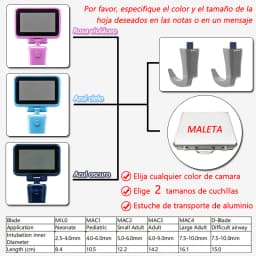 3.5' HD Touch Screen Anesthesia Digital Video Laryngoscope 6 Sizes Reusable Sterilizable Blades Optional