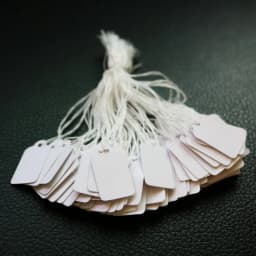 100Pcs Round Rectangle Card Paper Jewelry Price Labels Gold/Silver Edge Jewellery Hangtags Display Tool Blank Hanging Tags