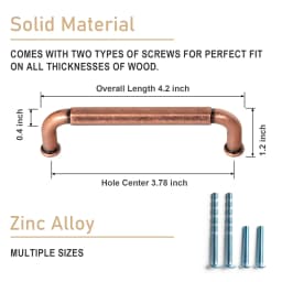 5 Inch (128mm) Hole Center Cabinet Pulls Antique Brass Zinc Alloy Kitchen Drawer Pulls Dresser Knobs Drawer Handles Hardware