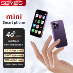 ONEMYTH XS16 Mini Smartphone 3.0'' Screen Quad Core 2000mAh LTE 4G Dual SIM Type-C Android 10.0 Small Mobile CellPhone