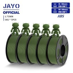 JAYO ABS Filament 5Rolls ABS 3D Filament 1.75mm 1KG 3D Printer Filament For FDM 3D Printers & 3D Pen Highly Resistant Durable
