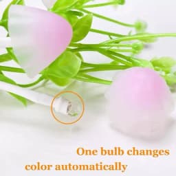 Novelty Lotus Leaf Mushroom Light Control Induction Colorful LED Night Lamp Creative Baby Bedside Wall Decor Bedroom Accessories