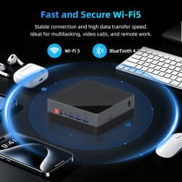 Texhoo MINI PC Intel Core I3 5005U 5th Gen CPU 8G RAM 128G SSD NVMe*2 HDMI*2 Dual LAN 15W Soft Router Signage Office Computer