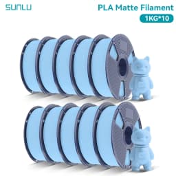 SUNLU 10Roll PLA Matte Filament 1.75mm 1kg Spool (2.2lbs) Smooth Matte Finish Neatly Wound Filament Fit Most FDM Printer