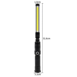 COB XPE LED Camping Emergency Flashlight 18650 USB Garage Work Light 360° Folding Magnetic Inspection Lamp Red SOS Strobe