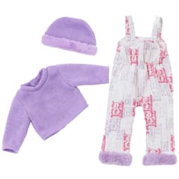 Doll Clothes Set for 18inch 45cm Rebirth Doll Purple Plush Hat Rompers Toy Baby Doll Dress Up Party Soothing Toy Girl Gift
