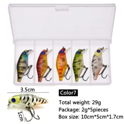 JYJ 1 box small hard fishing ABS plastic lure bait surface minnow sinking lure wobbler for bass perch bream fishing tackle