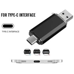 512GB OTG USB Flash Drive USB 3.0 Type C For iPhone ipad 128GB 256GB Pendrive Samsung Huawei Xiaomi Android Laptop Memory Stick