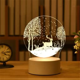 USB Operated 3D Acrylic LED Night Light Wedding Birthday Party Festival Kid Mother's Day Gift Bedroom Decor Neon Night Lamp