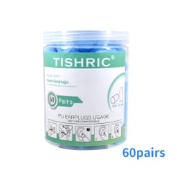 TISHRIC Earplugs Soft Sponge Ear Plugs Noise Reduction Sleeping Earplug Travel Noise Reduction Rate 35.5db Sound Insulation