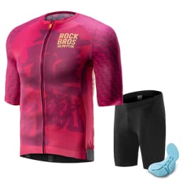 ROCKBROS Summer Cycling Jersey Breathable High Elastic Short Sleeves Jersey Shirt Male Cycling Jersey Set Men Cycling Clothing
