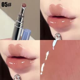 Mirror-Like Lip Gloss, Moisturizing and Volumizing Glassy Plump Lips, Non-Sticky Tinted Lip Gloss, Long-Lasting Lip Makeup, Portable Holiday Gift