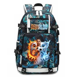 CR7 Ronaldo 67 Print Large Capacity Backpack for Students Teens Kids School Travel Daypack