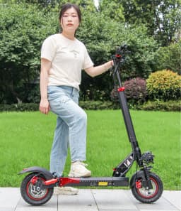800W Portable Electrice Scooter with Seat, 10"Off-Road Vacuum Tire, 30 Miles Range,Foldable E-Scooter