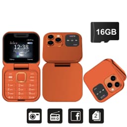 SERVO I16 PRO Foldable Flip Pocket Phone 1.77'' Screen Dual SIM Magic Voice Speed Dial FM Radio 3.5mm Audio Jack Mini Cellphone