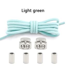 1Pair Lock Shoe laces Without ties Metal Buckle Laces Round Elastic Laces Sneakers Kids Adult No Tie Shoelaces Shoes Accessories