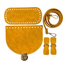 HOT 1 Set Woven Bag Accessories DIY PU Leather Handmade Crochet Bag Bottom Strap Buckles Handmade Bag Accessories Woven Bag Set