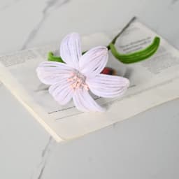 5Pcs Lily DIY Artificial Flower Chenille Stem Fluffy Wire Pipe Cleaners Twist Stick Children Educational Toys Creative Handcraft
