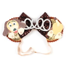 Mouse Ears Adjustable Headband Cartoon Sequin Bows Headband Birthday Party Christmas Princess Cosplay Costume For Women Adult