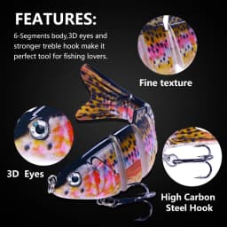 10cm 18g Sinking Wobblers 6 Segments Fishing Lures Multi Jointed Swimbait Hard Bait Fishing Tackle For Bass Isca Crankbait