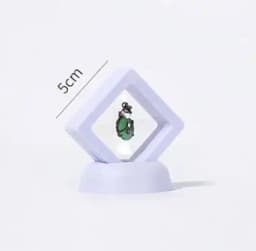 1 Set Suspended Floating Display Case Black White Plastic 3D Earring Coins Gems Ring Jewelry Exhibition Stand Holder Box