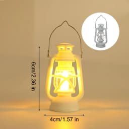 1/5pcs Vintage Lantern Mini Retro Led Light Battery Operated Lighting Decorative Oil Lamp for Holiday Christmas Gifts Home Decor