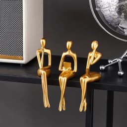 Resin Handicrafts Simulation Figure Sculptures Reader Portrait Abstract Art Sitting Figure Ornaments Home Decoration Accessories
