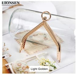 LIONSEN 11cm Triangle Purse Frame Kiss Clasp DIY Metal Accessories For Bag Frame Vintage Coin Purse Metal Clutch Bag Frame