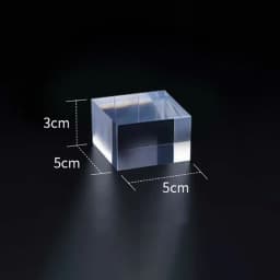 Plexiglass Square Block Jewelry Display Stand Stamping Cosmetics Holder Photography Props Dolls Perfume Organizer Riser Case