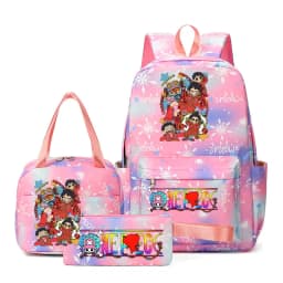 One Piece Backpacks Women Men Capacity School Bag Rucksack Printe Backbag Travel Daypack Male Backpack Mochila 3pcs