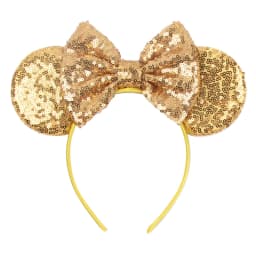 Cute Women Mouse Ears Leopard Print Headbands for Girls Baby Women Sequins 5"Bows Hair Accessories Adults Hairbands Kids Gift