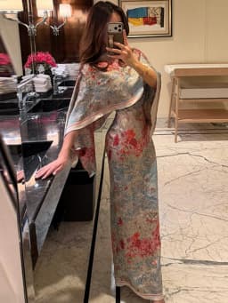 Women Tropical Leaf Print Cape Two Piece Set Batwing Loose Top High Waist Maxi Dress 2026 Summer Fashion Vacation Casual Suit