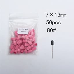 50PCS Green Nail Sanding Caps Bands With Rubber Drill Polishing Nail Art Rotating Remove Burrs Manicure Pedicure Accessory Tool