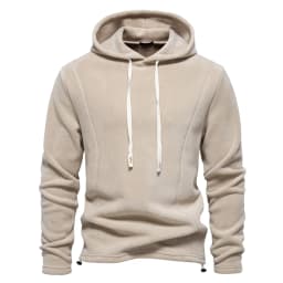AIOPESON Brand Quality Thicken Warm Fleece Jacket for Men Zipper Neck Pullover Men's Sweatshirt Soft Shell Mens Jacket