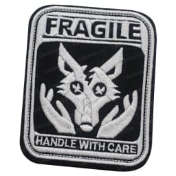 Warning Patch Pet Dog Bite Risk Embroidery K9 Service Dog Vest Helmet Uniform Accessory Hook Loop Emblem Badge